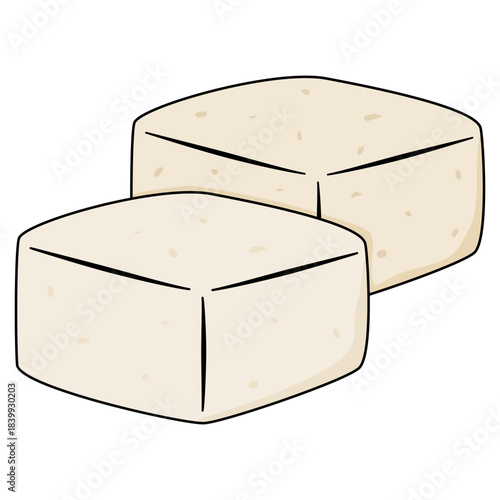 vector illustration of tofu 