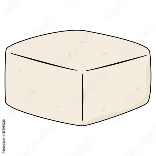 vector illustration of tofu 