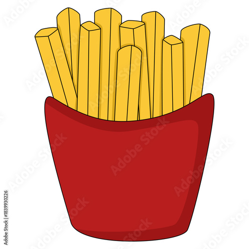 french fries vector illustration