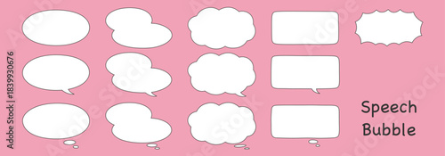 フレーム・吹き出しセット（横長）