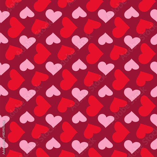 Seamless pattern for Valentine's Day. Heart print for wrapping paper. Vector illustration.