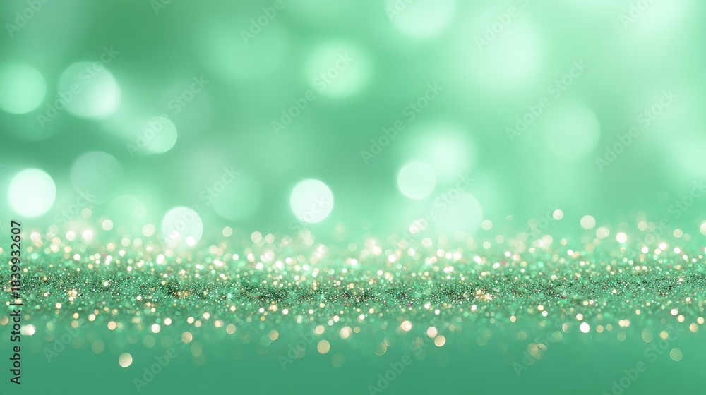 Obraz premium Beautiful teal background with shimmering golden bokeh lights creating an elegant and mesmerizing abstract pattern for design projects and creative presentations