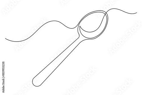 Kitchen utensil icon simple outline single line art illustration isolated