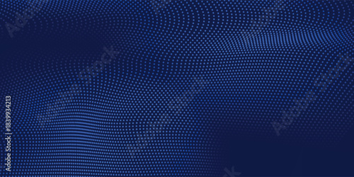 Abstract floor technology background with blue led light. Tech metaverse concept.