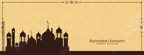 Ramadan Kareem islamic traditional festival banner design