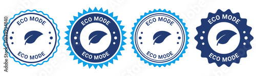 Eco Mode Badge Icons Eco Friendly Seal Labels