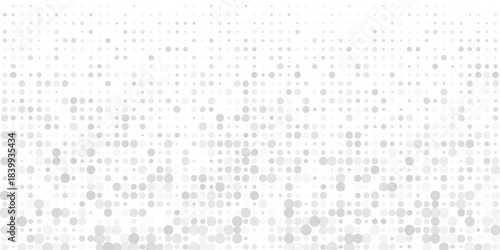 Gray dot gradient texture. Vanishing polka dot background. Repeating dots gradation simple abstract