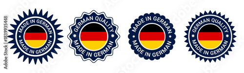 Made in Germany Quality Badge Icons for Product Labels