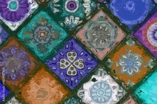 Various oil paintings, flowers, Paisley roses, peonies, landscapes, forests