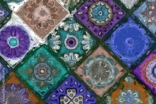 Various oil paintings, flowers, Paisley roses, peonies, landscapes, forests