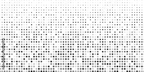 Modern gradient texture. Vanishing polka dot background. Repeating dots gradation design