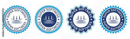 Super Softness Quality Badge Icon Set