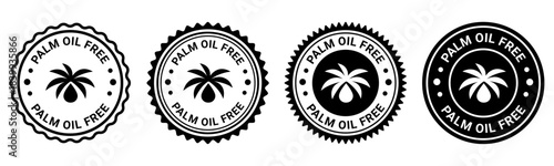 Palm Oil Free Product Label Badge Icons