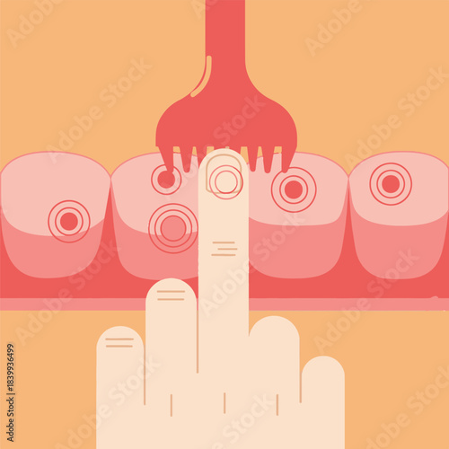 Graphic Depiction of Dental Pain Frustration and Defiant Discomfort