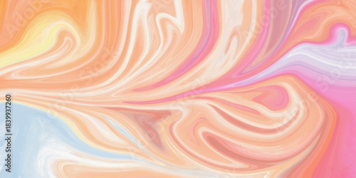 Abstract pastel light background with waves and silk. abstract soft acrylic liquid background. Colorful marble texture, liquid paint texture in colors can be used for background or wallpaper. vector.