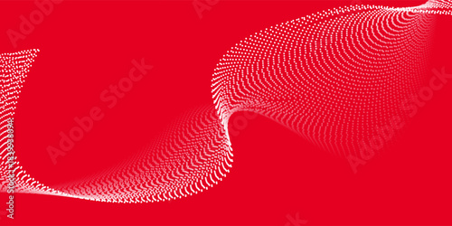 Abstract background with lines and waves and red. Medium banner size. Element for design. Vector background for brochure, booklet, flyer, poster.