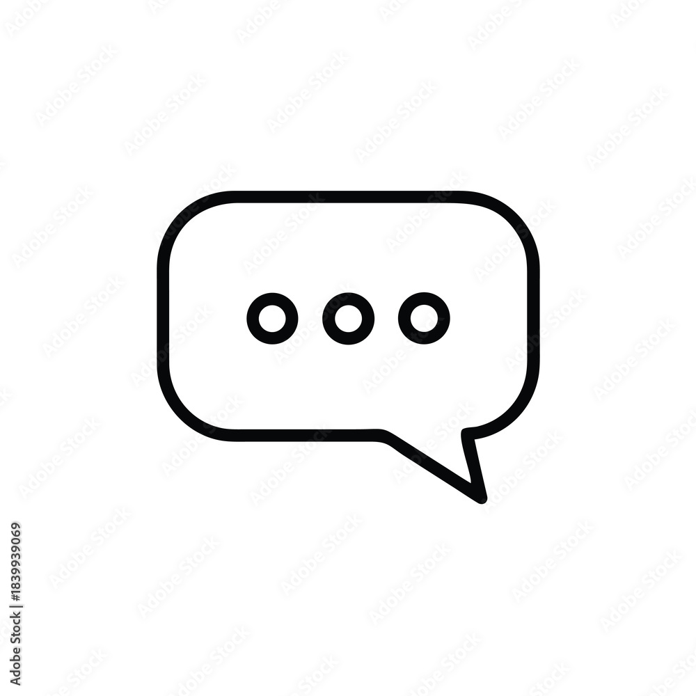 Fototapeta premium chat, bubble, message, minimal, outline, conversation, speech, talk, comment, communication