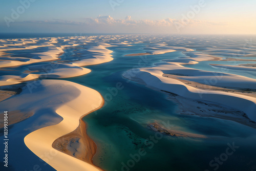 Lençóis Maranhenses Sand Dunes and Lagoons Aerial