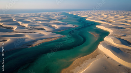 Lençóis Maranhenses Sand Dunes and Lagoons Aerial