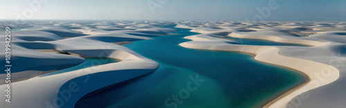 Lençóis Maranhenses Sand Dunes and Lagoons Aerial