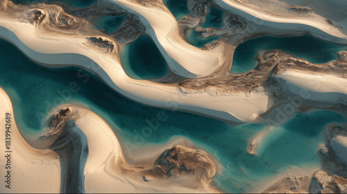 Lençóis Maranhenses Sand Dunes and Lagoons Aerial