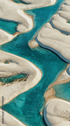 Lençóis Maranhenses Sand Dunes and Lagoons Aerial