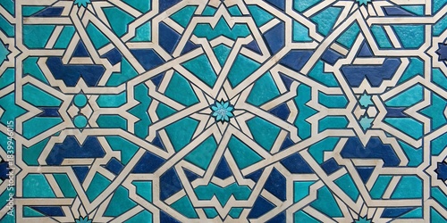 Moroccan Islamic Star Geometry Tile Pattern | Complex Arabesque Decorative Design