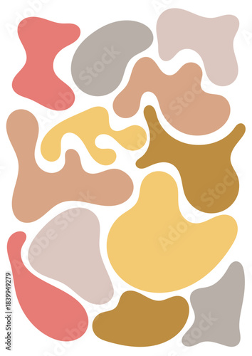 Abstract shape contemporary modern art design element illustration for background