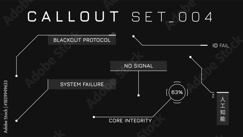 Callout Hud Asset Showing Futuristic Lower Third For News