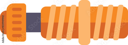 Simple vector illustration of a hose nozzle with a quick connect fitting for watering