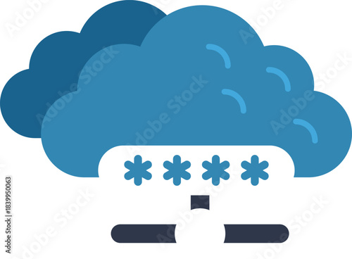 Secure cloud computing system is using a password to protect data