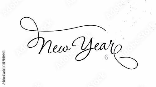 Animated Happy New Year 2026. Alpha Channel 4K Video. Transparent Background for Happy New Year 2026 Animation