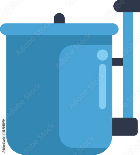 Blue electric water heater boiler for providing hot water instantly at home or in the office