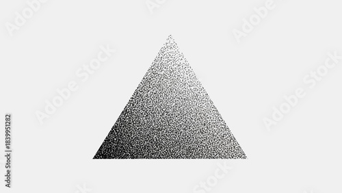 Geometric Minimalism: A textured, triangular form in shades of grey commands attention, exuding a sense of refined simplicity and modern aesthetics.