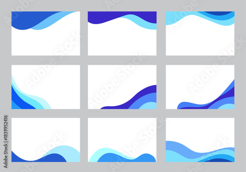 abstract blue fluid wave designs, ideal for modern backgrounds, banners, and creative projects.