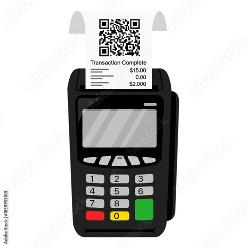 EDC machine printing a receipt 