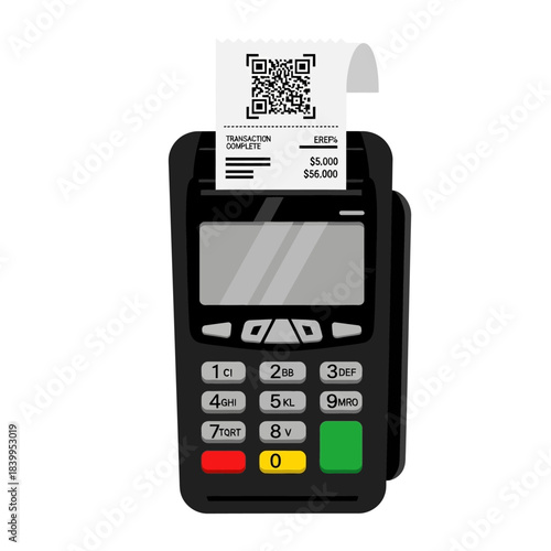 EDC machine printing a receipt 