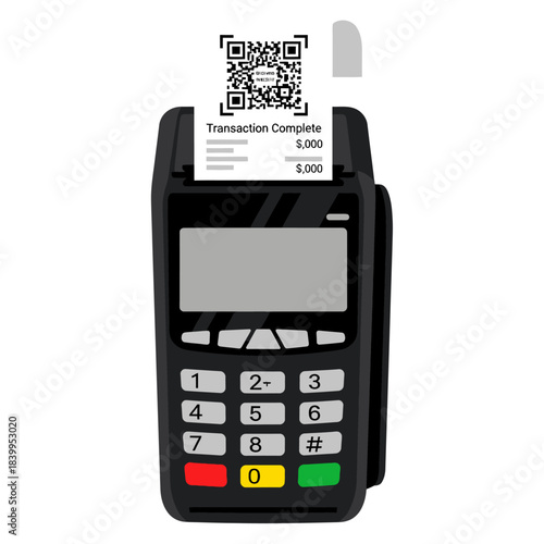 EDC machine printing a receipt 