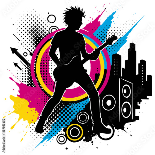 Guitarist frutiger metro grunge