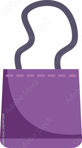 Reusable purple shopping bag promoting sustainability and eco conscious consumerism