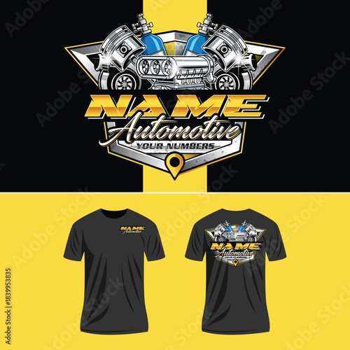 Auto repair logo template. Perfect logo for auto services. Diesel turbo automotive repair logo template