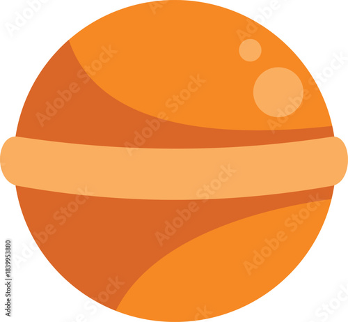 Planet with ring rotating in the solar system, perfect for space projects