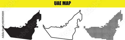 United arab emirates map