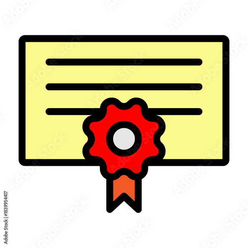 License Vector Filled Icon Design
