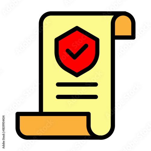 Policy Vector Filled Icon Design
