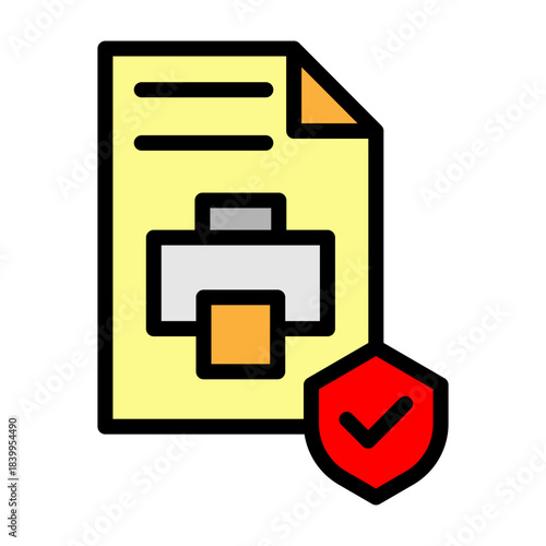 Print Rights Vector Filled Icon Design