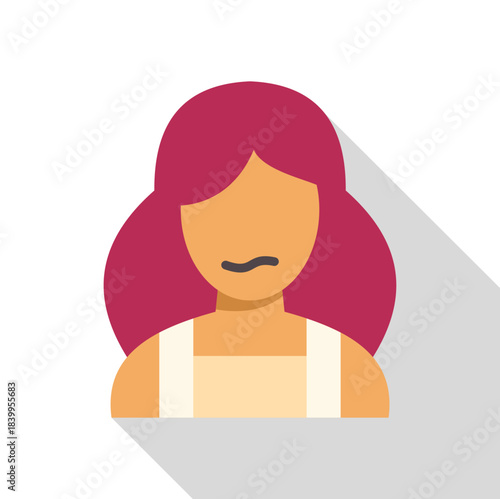 Young woman with pink hair biting her lip, expressing sadness, disappointment, frustration, and regret