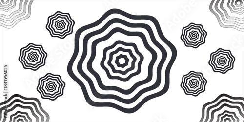 black octagonal background  black octagon style  insert text.