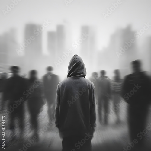 Blurred City Crowd in Motion