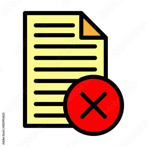 Denied Vector Filled Icon Design